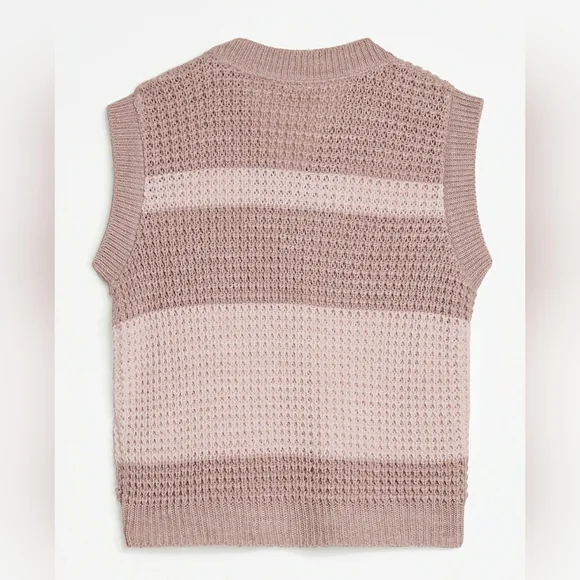 💖 Girls Striped Sweater Vest - Picture 14 of 16